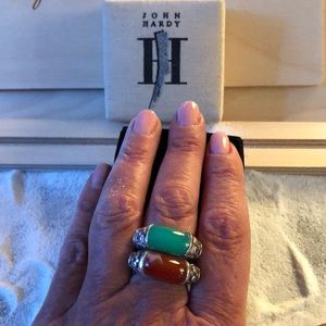 Price ⬇️Stackable John Hardy jade and silver ring